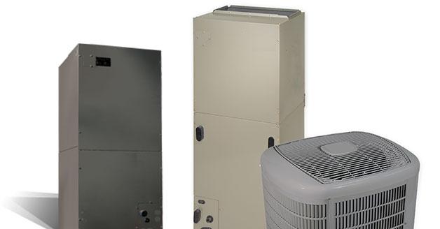 Air handlers and outdoor condenser unit showcasing Atlantic Heating & Air Conditioning's air handler services in Boston, MA.